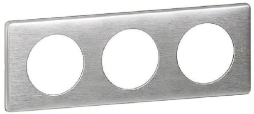 Рамка универсальная Legrand Celiane 3-м. металл алюминий  картинка